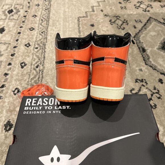 Reason Brand High Top Paisley Sneakers Men's Size 10.5 Black/ Orange RBSK-4 - Picture 5 of 7